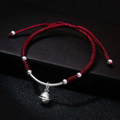 Red String Bell Bracelet for Protection & Luck