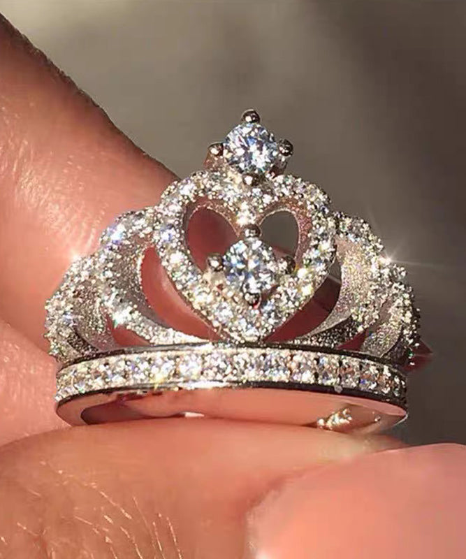 Stylish Silk Alloy Hollow Out Zircon Rings