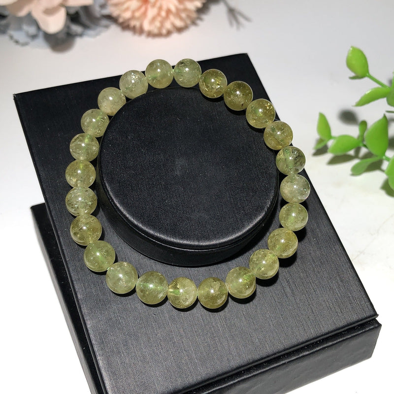 8mm-12mm Golden Healer Tsavolite Spiritual Bracelet for Healing