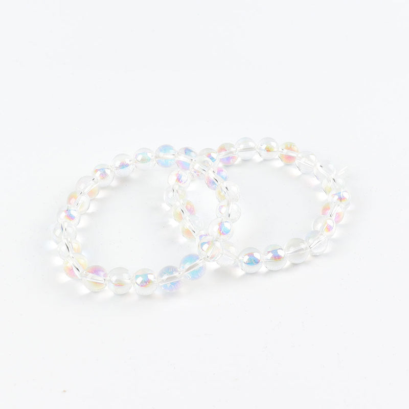 8mm Aura Angel Spiritual Beaded Crystal Bracelet