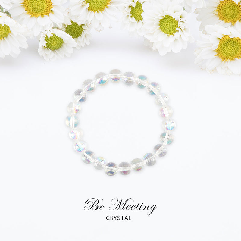 8mm Aura Angel Spiritual Beaded Crystal Bracelet