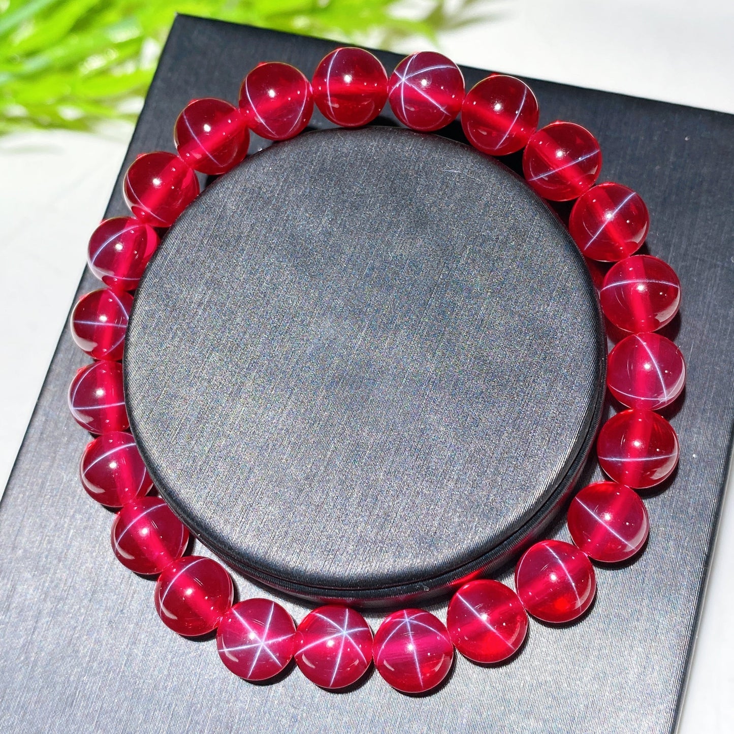 8mm Star Ruby Healing Bracelet for Spiritual Protection