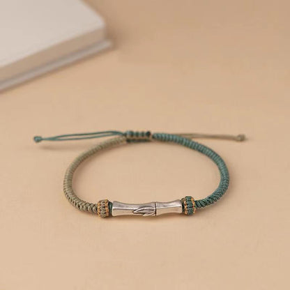 925 Sterling Silver Bamboo Protection Spiritual Bracelet