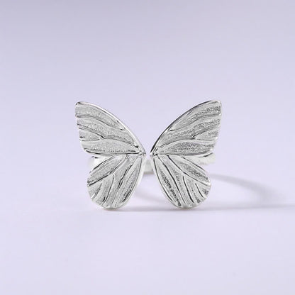 925 Sterling Silver Butterfly Love Freedom Spiritual Ring