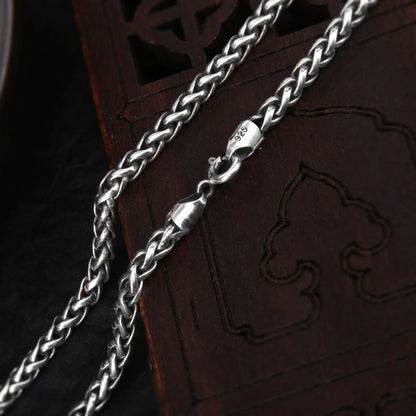 925 Sterling Silver Double Dorje Vajra Necklace Spiritual Strength