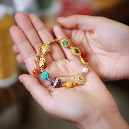 925 Sterling Silver Hetian Jade Luck Bracelet for Positivity