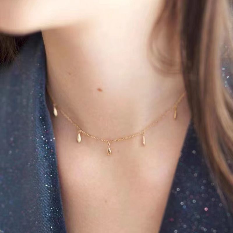 925 Sterling Sliver Water Drop Choker