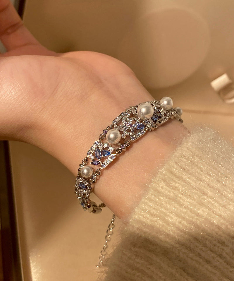 Pearl Zircon Sapphire Bracelet