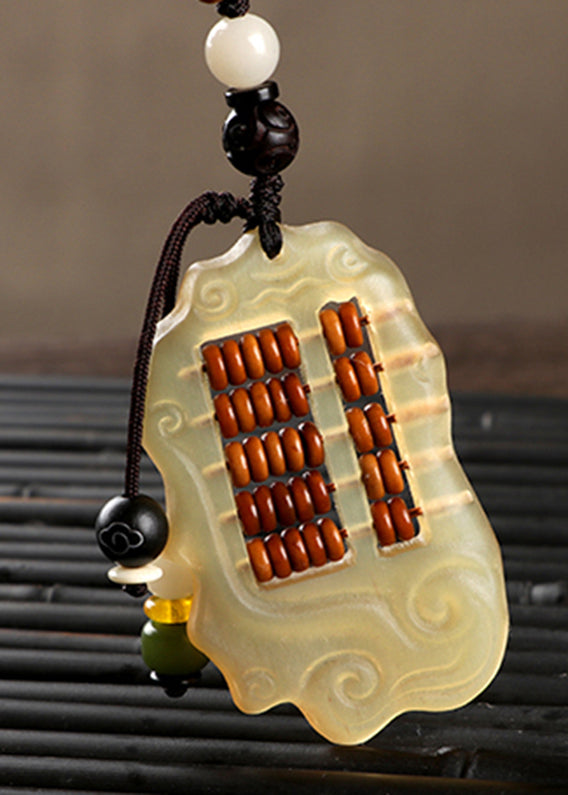 Unique Yellow Xiangyun Abacus Key Pendant