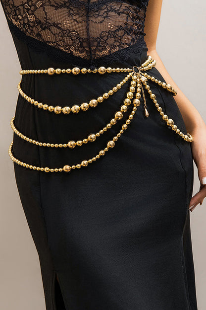 Holiday Style Faux Pearl Body Necklace