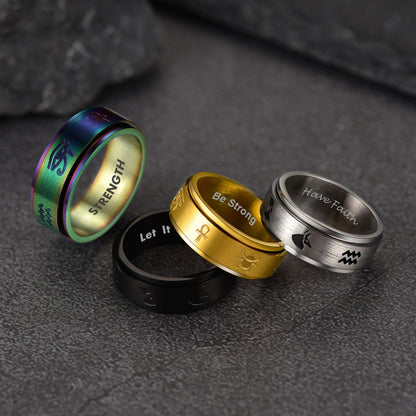 Egyptian Eye of Horus Spinning Fidget Anxiety Ring