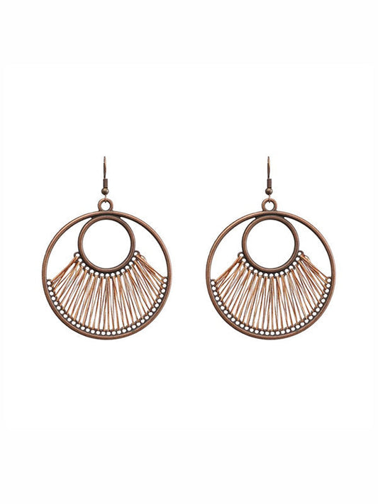 Geometric Hollow Drop Earrings