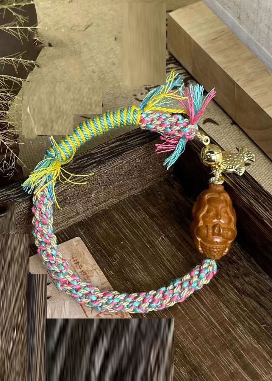 Rainbow Hand Knitting Mermaid Bracelet