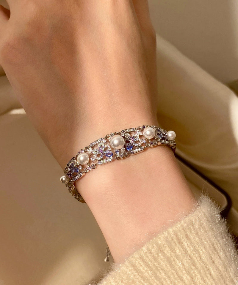 Pearl Zircon Sapphire Bracelet