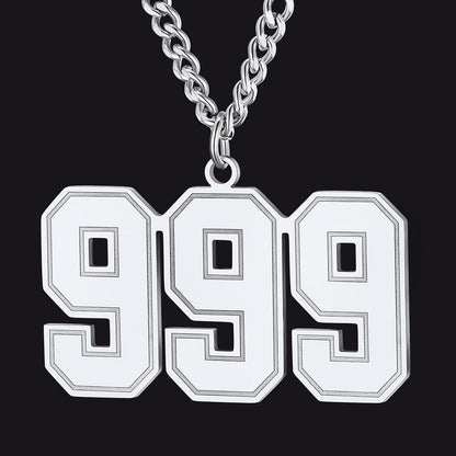 Personalized Sports Jersey Number Chain Necklace for Sport Fans