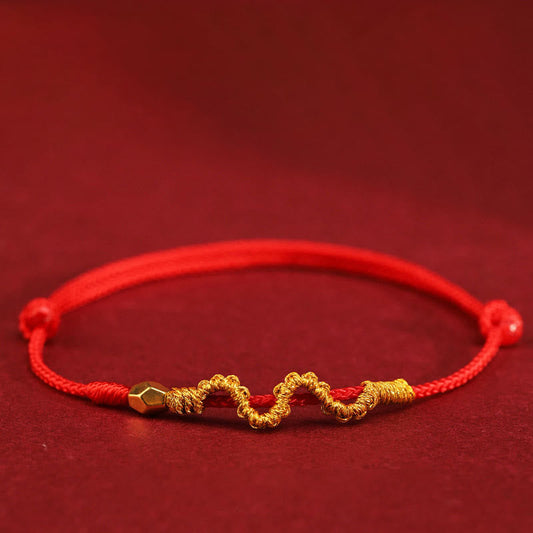 999 Gold Snake Braided Bracelet | Luck & Strength Bracelet