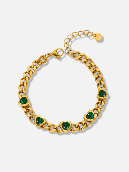 Ayza Heart Charm Chain Bracelet