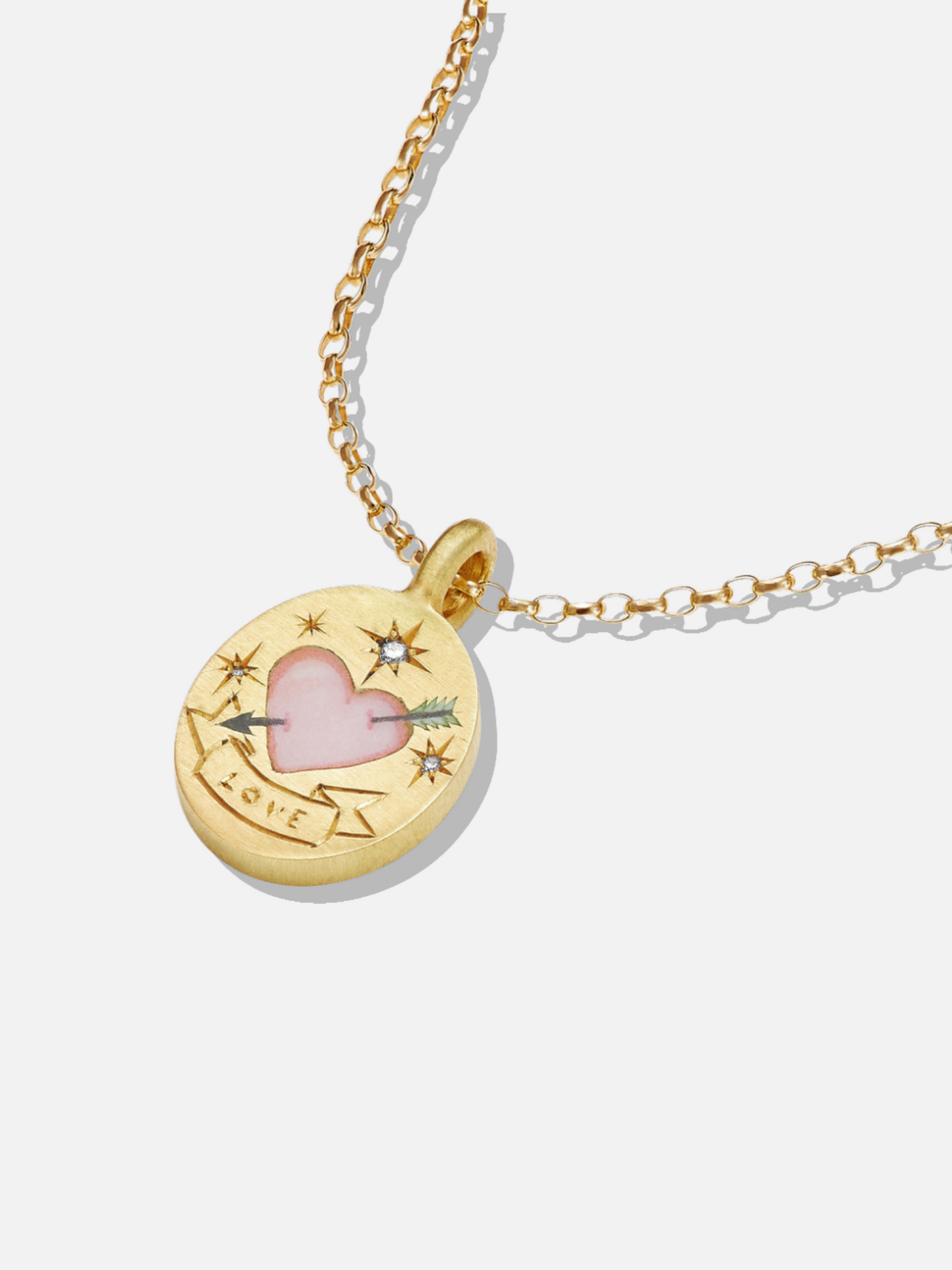 Dove Painted Pendant Necklace