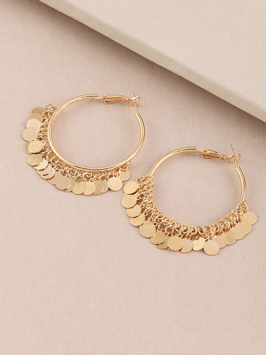 Tasseled Color Geometric Earrings Accessories