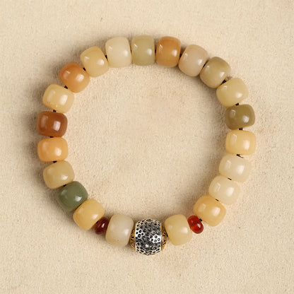 Buddha Stones Natural Bodhi Seed the Lord of the Corpse Forest Om Mani Padme Hum Wisdom Bracelet