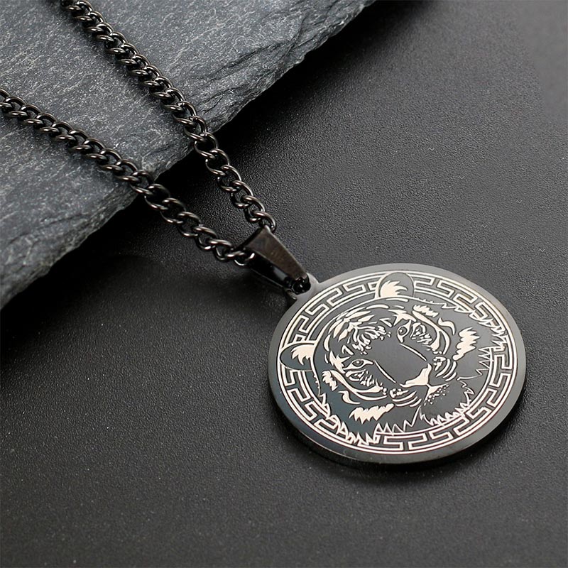Titanium Steel Spiritual Protection Necklace With Animal Pendant
