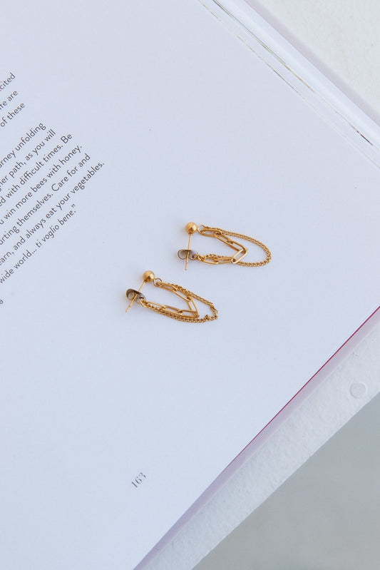 18k Gold Plated Tiffanys Secrets Earrings Gold