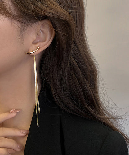 Art Gold Alloy Tassel Drop Earrings Ly1810