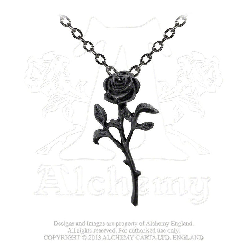 The Romance of the Black Rose Pendant by Alchemy Gothic