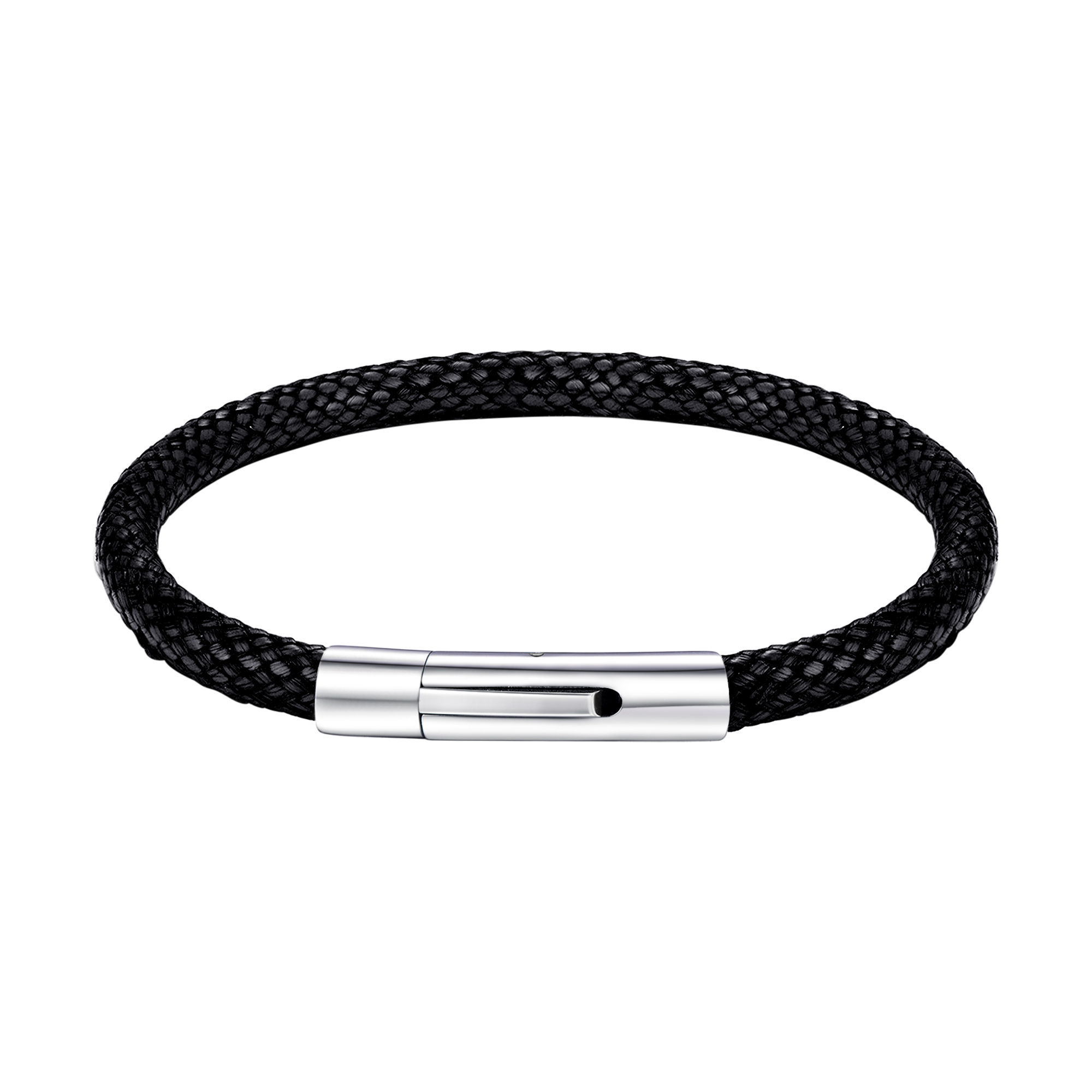 Clasp Braided Genuine Leather Bracelet for
