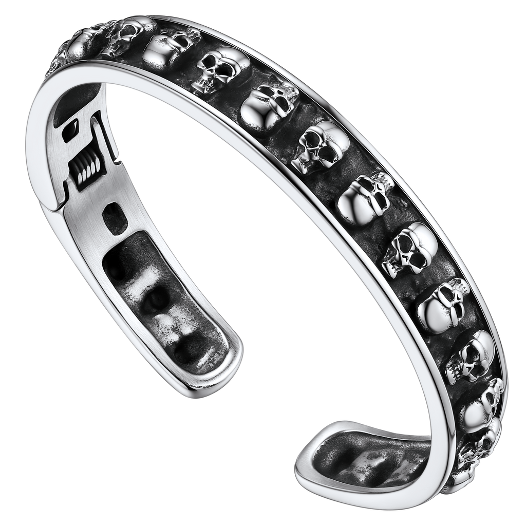 Skull Cuff Bracelet Gothic Punk Bangles for