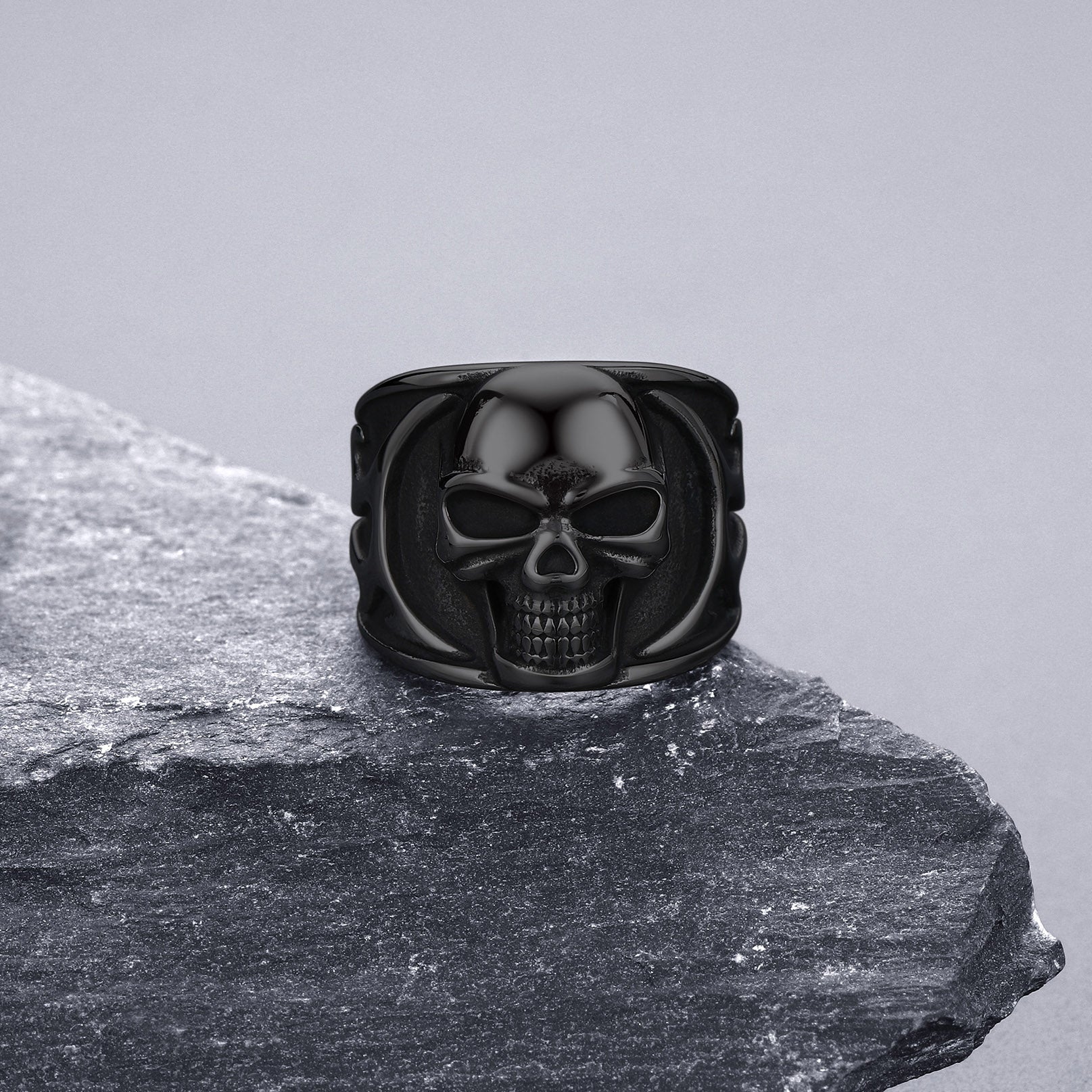 Gothic Frame Skull Ring Stainless Steel Ring for