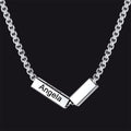 Custom Engraved Names Bar Chain Necklace for
