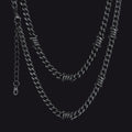 Barbed Wire Cuban Link Chain Choker Necklace for