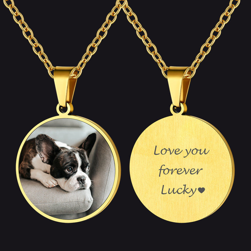 Customized Memorial Pet Picture Necklace for