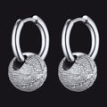 Basketball Dangle Hoop Earrings for