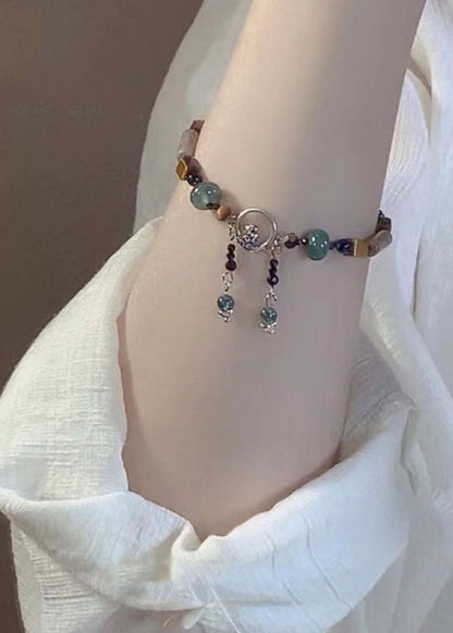 Colorblock Allouy Gem Stone Charm Bracelet