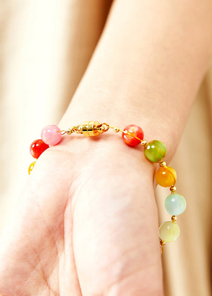 Multicolour Jade Fine Bracelet