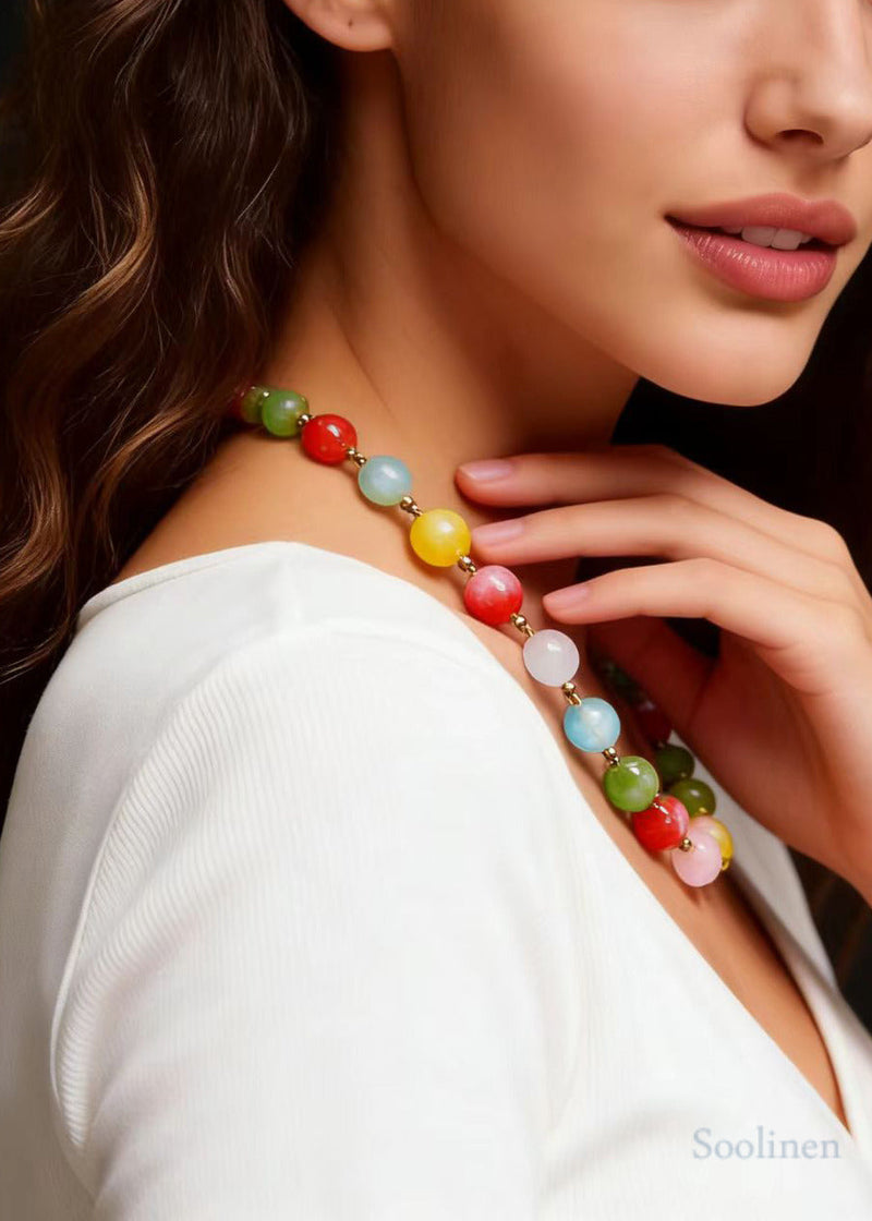 Rainbow Crystal Princess Necklace