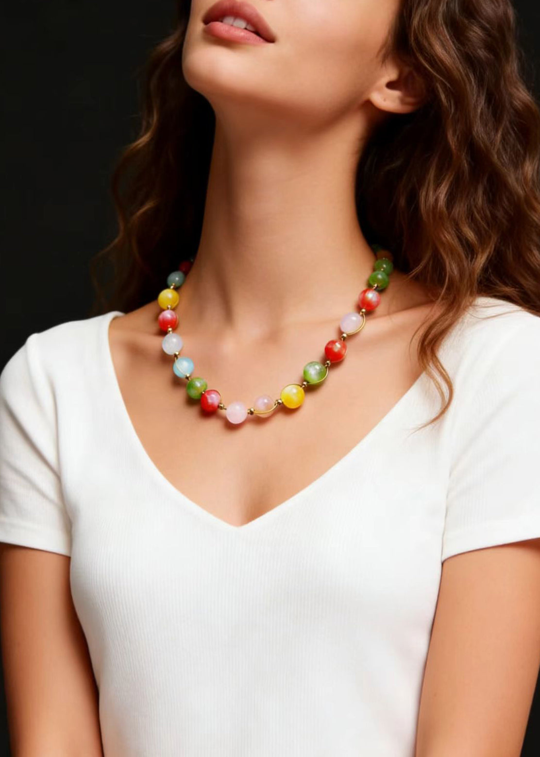 Rainbow Crystal Princess Necklace