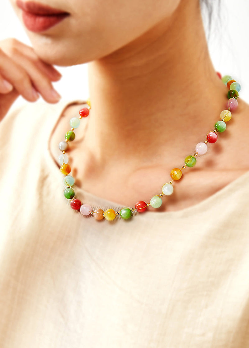 Rainbow Jade Princess Necklace
