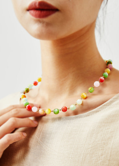 Rainbow Jade Princess Necklace