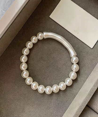 White Pearl Bamboo Joint Bracelet
