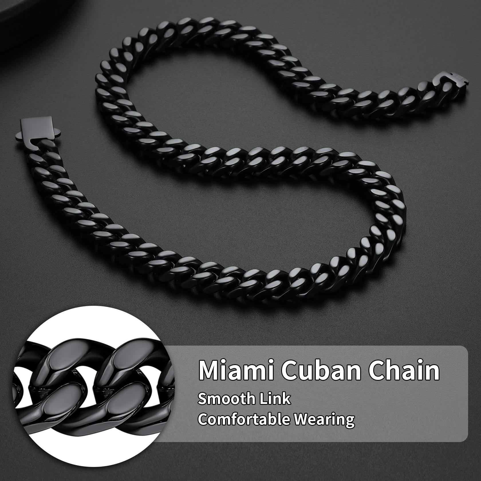 9mm Miami Cuban Chain & Bracelet Jewelry Set for