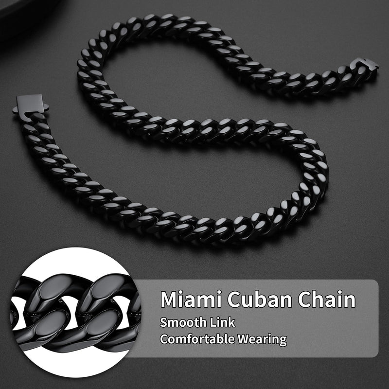 To My Man Miami Cuban Link Chain Necklace, Birthday or Anniversary Gift for Him