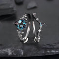 Bloom of the Dark Moon Ring Set