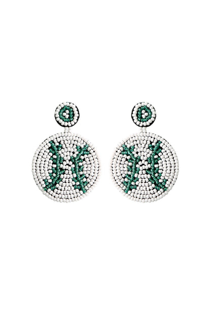 Bohemia Baseball Beaded Earrings