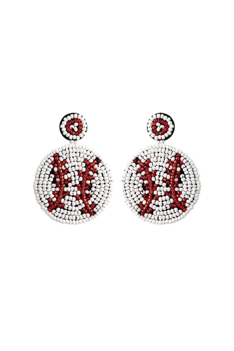 Bohemia Baseball Beaded Earrings