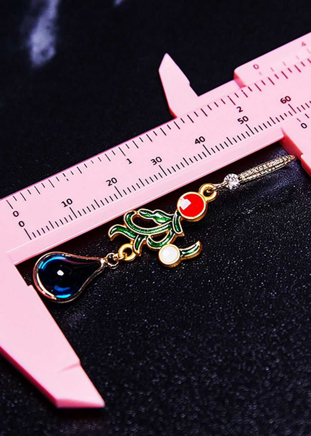 Peacock Blue Gem Stone Droplet Shape Drop Earrings