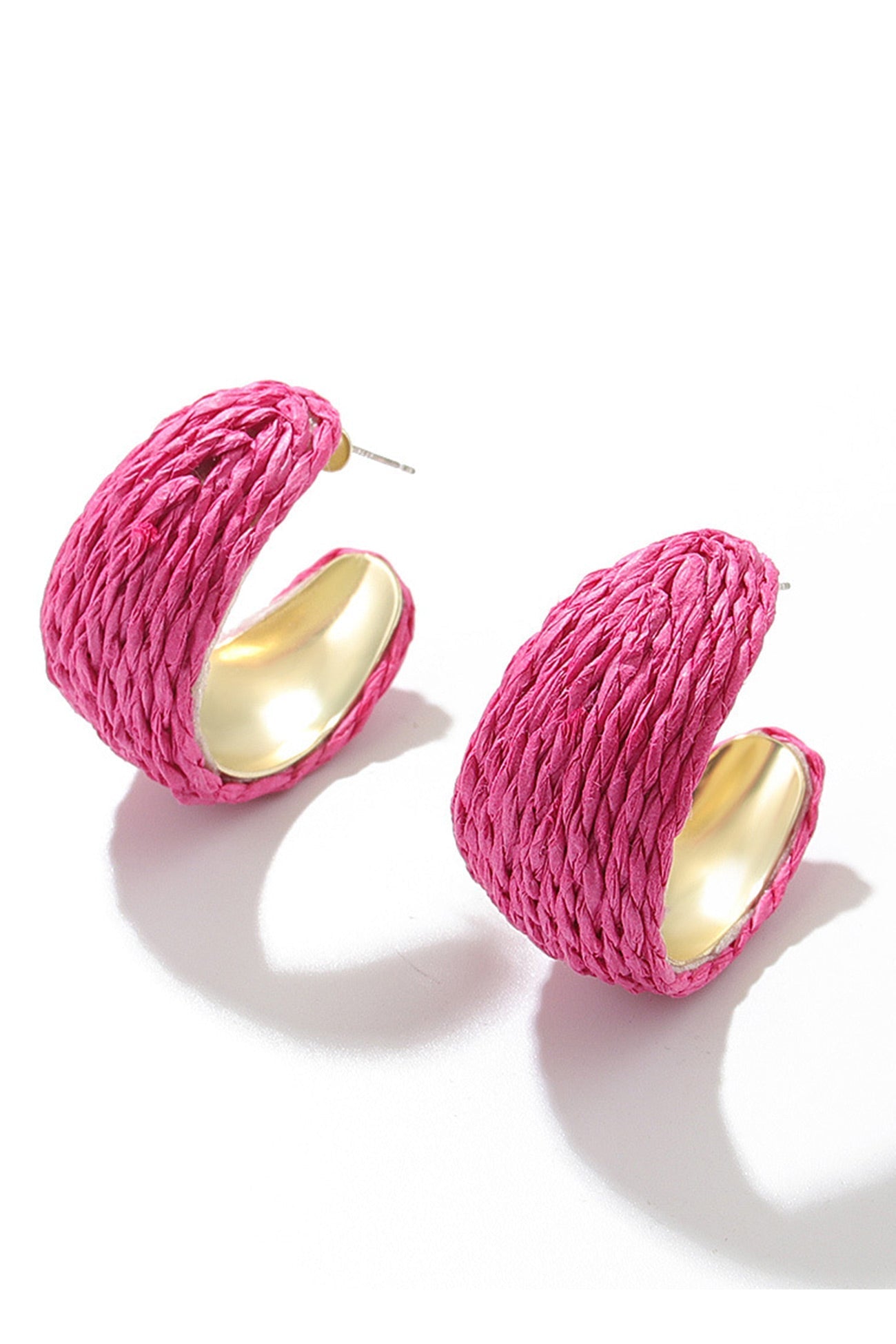 Raffia Handwoven Earrings