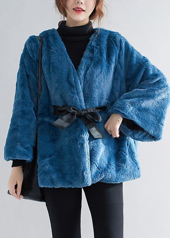Blue Clothes for Work Drawstring Jackets